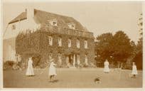 Alresford Ladies Tennis Hampshire Claude Hunt Real Photo Old Postcard