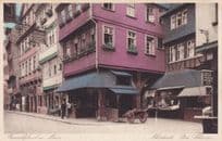 Alstadt Frankfurt Sausage Sausages Shop Butchers Antique German Postcard