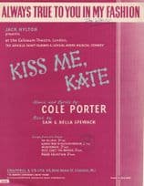 Always True To You In My Fashion Kiss Me Kate 1950s Sheet Music
