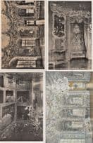 Amalienburg Schlefzimmer Jagdzimmer Schlob Nymphenburg 4x Postcard s