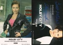 Amanda Mealing Connie Beauchamp Holby City 2x Hand Signed Cast Card Photo s