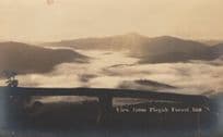 Amazing Sunset Pisgah Forest Inn North Carolina USA Old Photo Postcard