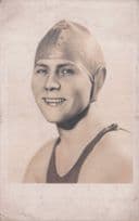 Amelia Gade Corson Antique Swimming Hat Advertising Card