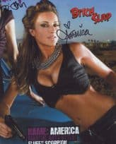 America Olivo Bitch Slap Maniac Friday 13th Large Hand Signed Photo