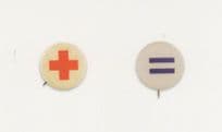 American 1920s Red Cross LGBT Human Rights Button Badge Postcard