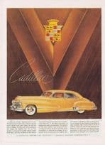 American Cadillac 1947 Classic Car Advertising Poster Postcard