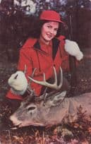 American Female Animal Hunter Corn Oklahoma USA Old Postcard