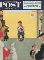 American Old Vets Waiting Room Russian War Advertising Postcard