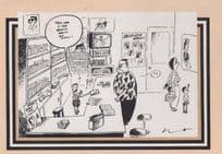 American Video Player Machine Rental Shop Store USA Comic Humour Postcard