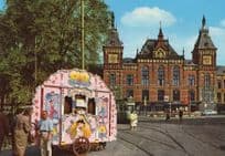 Amsterdam Circus Clown Creperie Food Stall Holland Postcard