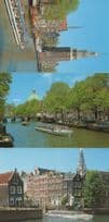 Amsterdam Guided Tour Dutch Boat Trips 3x Postcard s