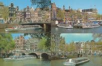 Amsterdam Holland Guided Boat Trip Tours 4x Postcard s