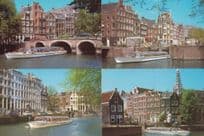 Amsterdam Jetty Holland Harbour Boat Trips 8x Postcard s