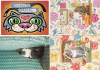 Amsterdam Love Me Cats By Crockery 4x Cat Dutch Postcard s