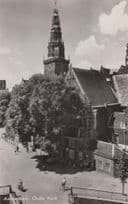 Amsterdam Oude Kerk Bicycle Bicycles Real Photo Dutch Postcard