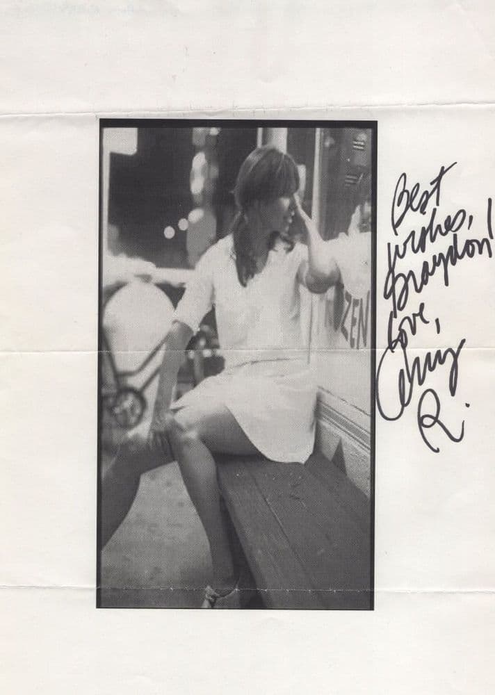 Amy Rigby Hand Signed Picture & FULLY Hand Written Letter