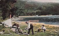 An Australian's Joy Camping Vintage Real Photo Postcard