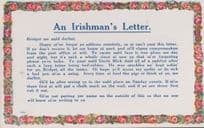 An Irishmans Letter To Bridget Love Comic Songcard Antique Poem Postcard