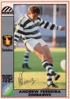 Andrew Ferreira Zimbabwe Hand Signed Rugby 1991 World Cup Card Photo