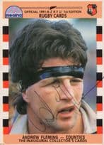 Andrew Fleming Counties Team Rugby 1991 Hand Signed Card Photo