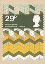 Andrew Foster Chevron Painting Textiles Royal Mail Stamp Ltd Postcard