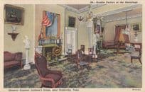 Andrew Jacksons Home Double Parlours Texas USA Linen Postcard