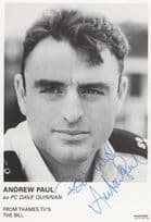 Andrew Paul The Bill Alternative Rare Hand Signed Cast Card