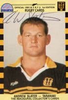Andrew Slater Wellington Team Rugby 1991 Hand Signed Card Photo