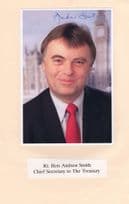 Andrew Smith Labour MP Treasury Secretary Large Hand Signed Photo
