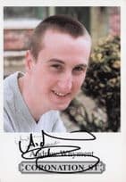 Andrew Whyment of Coronation Street Hand Signed Cast Card Photo
