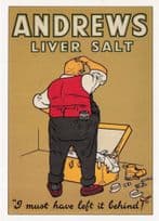 Andrews Liver Salt Indigestion Health Remedy Advertising Postcard