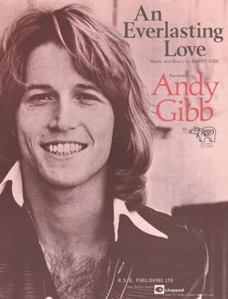 Andy Gibb An Everlasting Love MINT Sheet Music