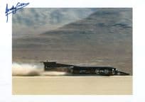 Andy Green Thrust Jet Car Nevada Reuters 12x8 Hand Signed Press Photo