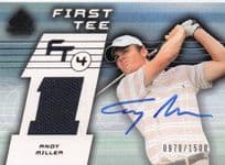 Andy Miller First Tee SP 2003 Golf Hand Signed Worn PGA Shirt Card