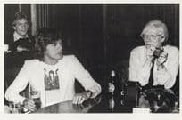 Andy Warhol With Mick Jagger at The Factory Photo Postcard