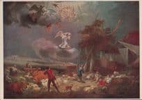 Angel Appearing To The Shepherds Nicholas Berchem Medici Painting Postcard