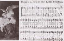 Angel Wings Piano Music Religious Songcard Old Postcard