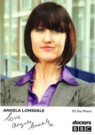 Angela Lonsdale BBC Doctors Hand Signed Cast Card Photo