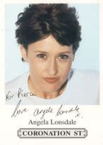 Angela Lonsdale Coronation Street Hand Signed Cast Card Photo