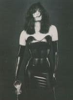 Angry Dominant Lady Throwing Champagne Glass Of Drink Postcard