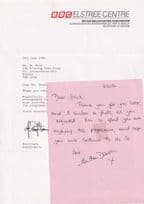 Anita Dobson Julia Smith Says Sorry 2x Hand Signed Eastenders Letter s