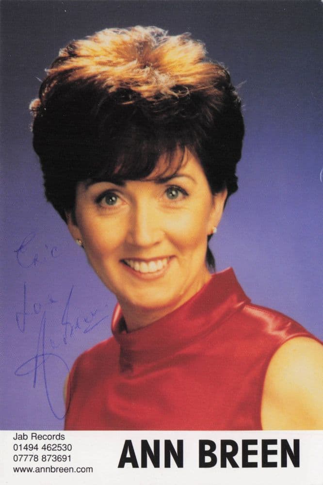Ann Breen Irish Music Singer Official Jab Records Hand Signed Photo