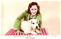Ann Dvorak Film Stars & Their Pets Real Photo Valentines Postcard