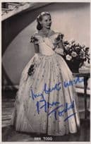 Ann Todd Historic Film Actress Vintage Hand Signed Photo Autograph