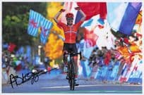 Anna Van Der Breggan Holland Cyclist 2018 Victory 12x8 Hand Signed Photo