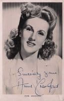 Anne Crawford Hollywood Actress Hand Signed Old Photo