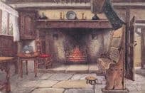 Anne Hathaways Cottage Chimney Corner Piano Postcard