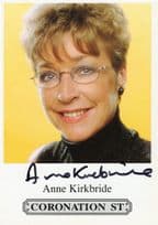 Anne Kirkbride Coronation Street Hand Signed Cast Card Photo
