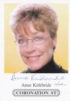 Anne Kirkbride Coronation Street Hand Signed Cast Card Photo (1)