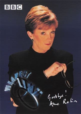 Anne Robinson The Weakest Link Official TV Show BBC Cast Photo
